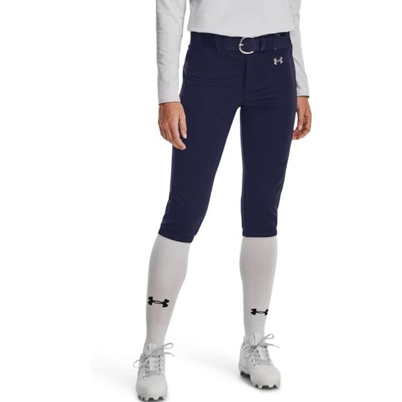 UNDER ARMOUR Girls Utility Softball Pants Large Navy Blue NWT - Picture 1 of 12